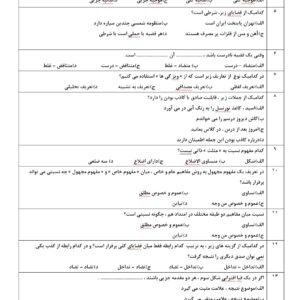 سوال تستی کل کتاب منطق دهم انسانی